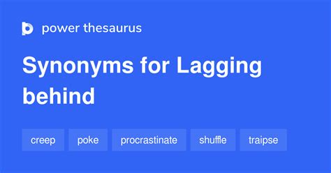 lagging synonym|lagging behind synonym.
